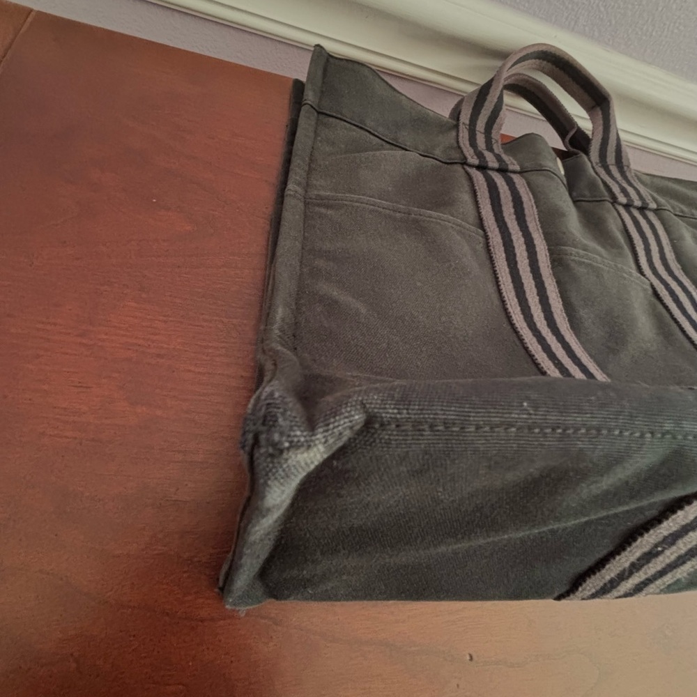 Authentic Hermès Fourre Tout MM Tote Bag Black Gray Canvas Classic & Chic - Picture 13 of 13